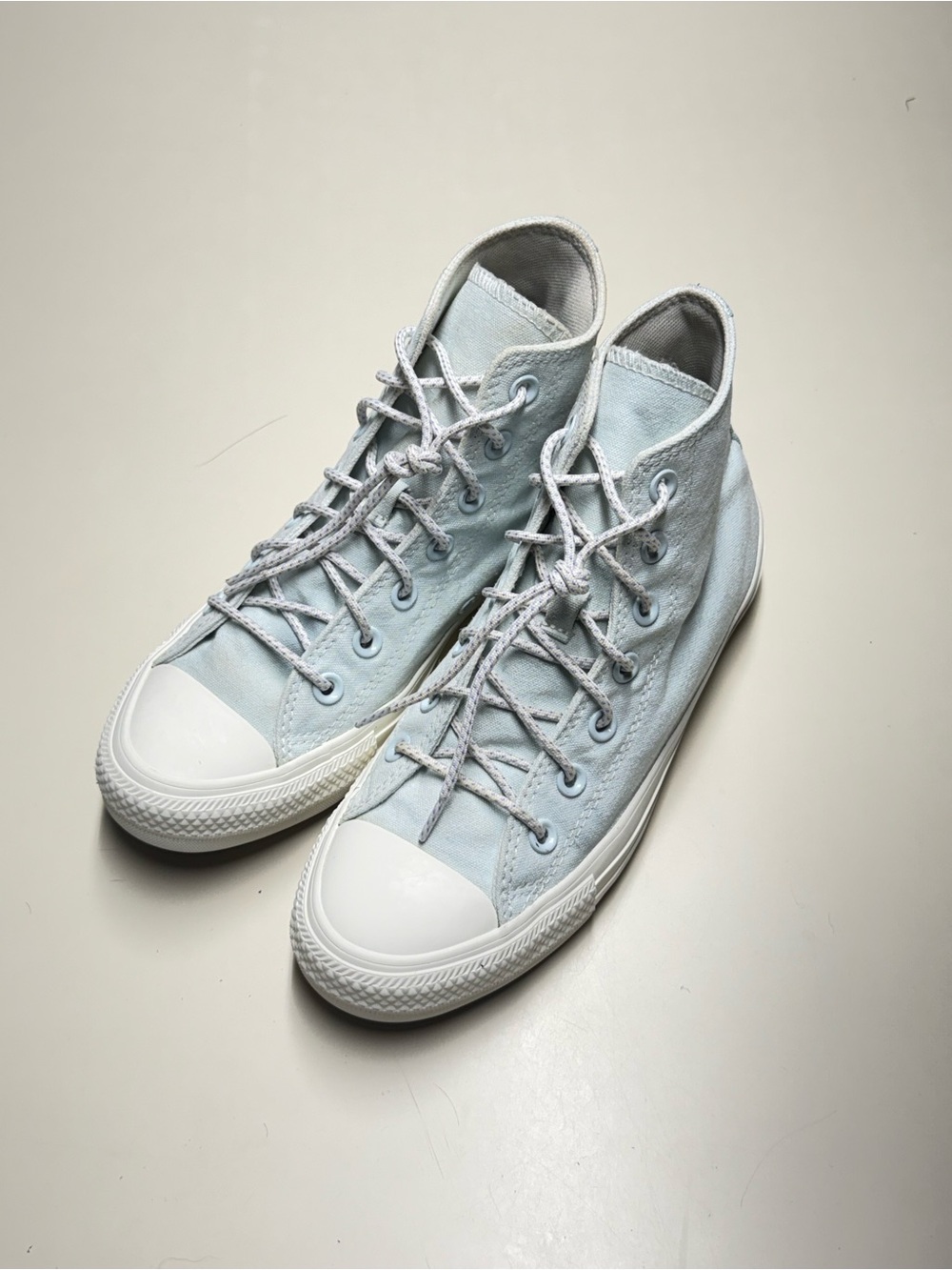 Converse High Top Sneakers - Pale Blue & White - Picture 4 of 10